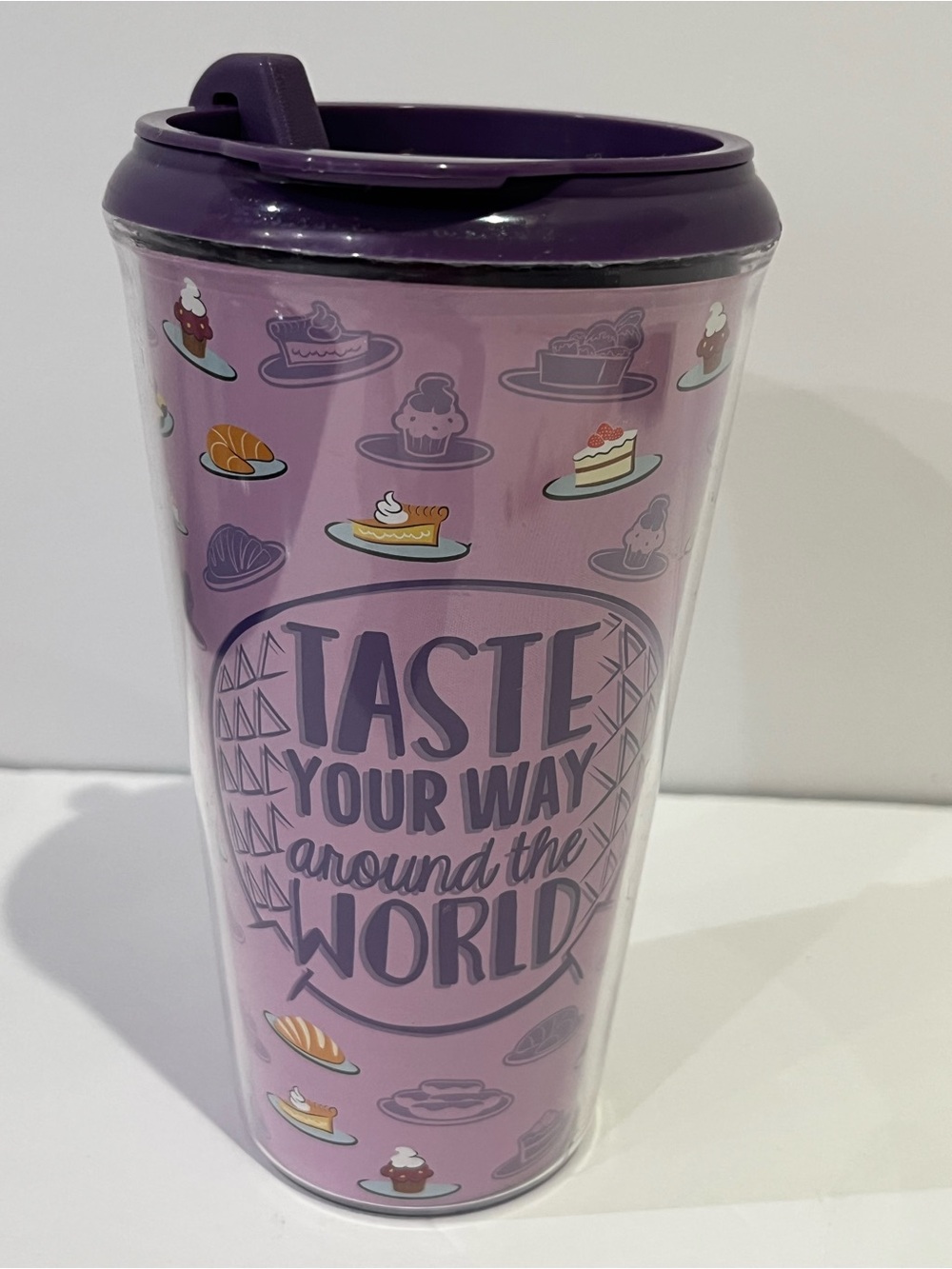 Disney Epcot Food & Wine 'Taste Your Way Around the World' Travel Tumbler 2019